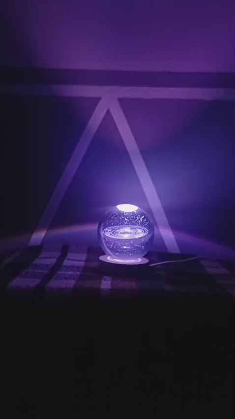 LAMPARA BOLA CRISTAL 3D SISTEMA SOLAR